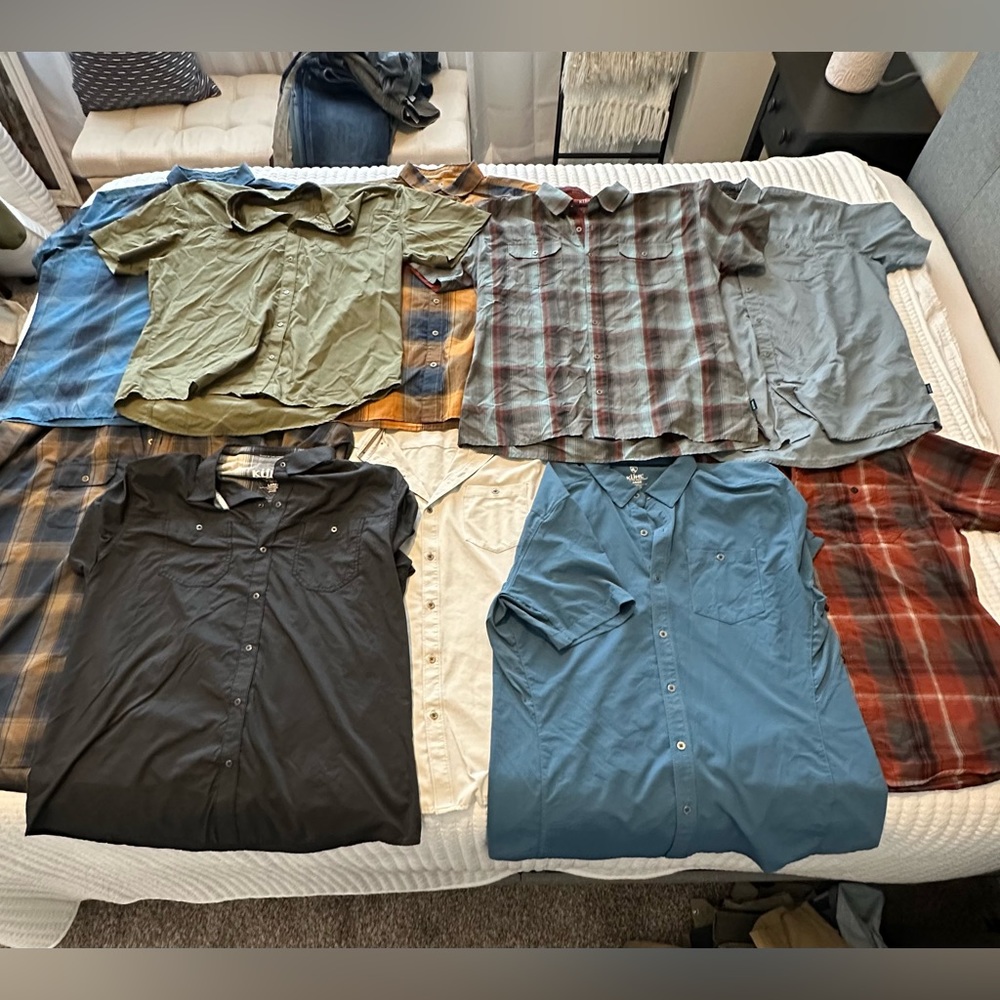 Kuhl men’s short sleeve shirts lot